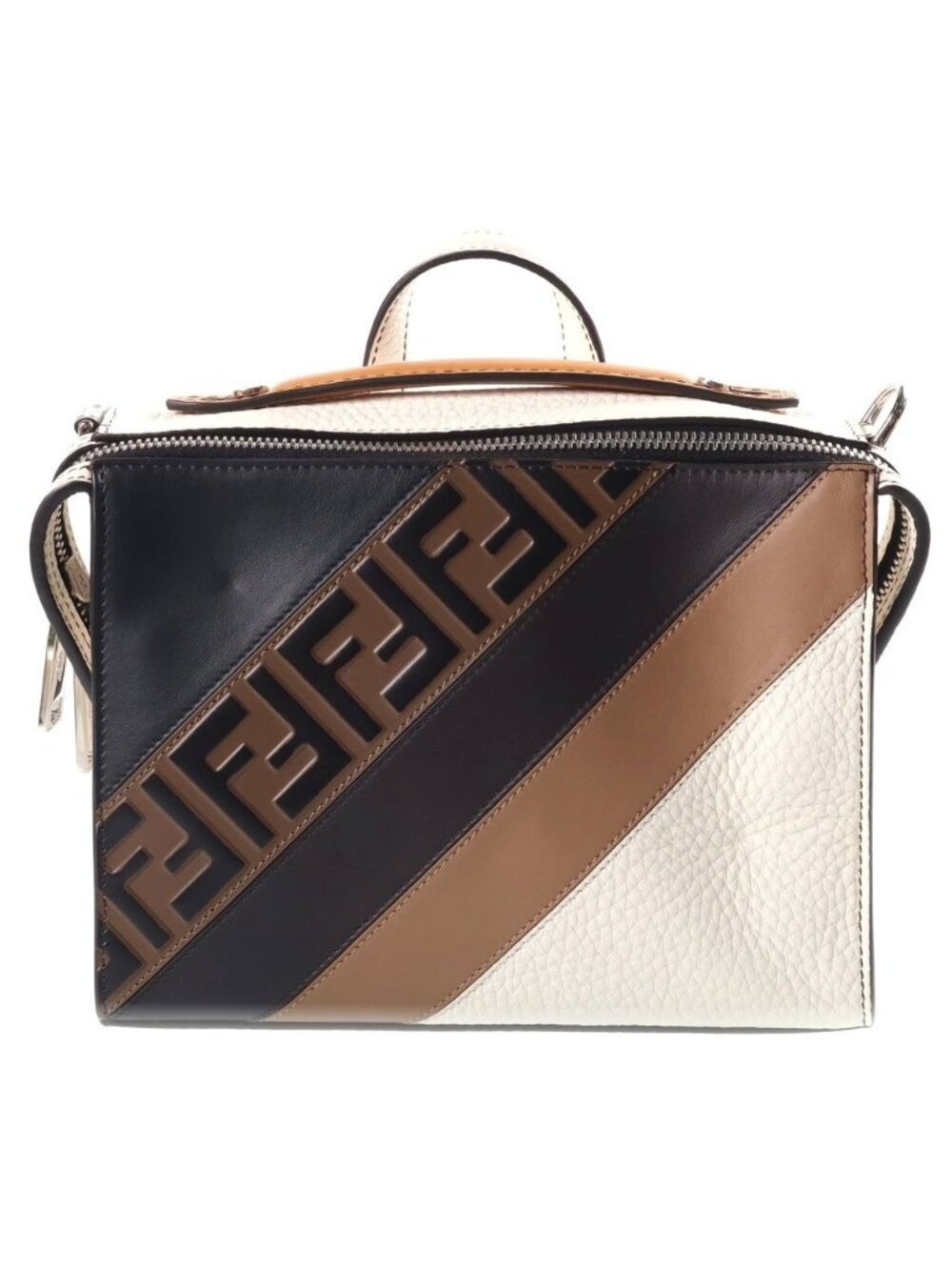 Fendi Mini Louis Zucca Pattern 2-Way Shoulder Bag Brown